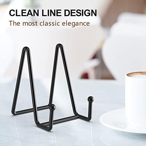 3 Pack 4.5 Inch Plate Stands for Display Metal Picture Stand Plate Holder - Image 2