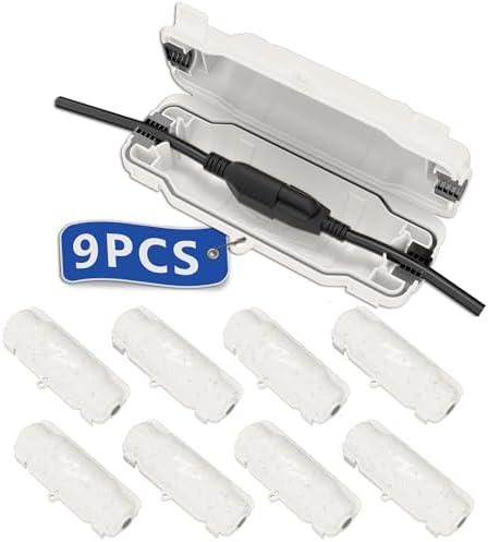 9 Pack Outdoor Extension Cord Safety Cover, Waterproof, White by Unknown