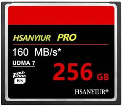 256GB UDMA 160MB/s，High-Speed Transfer, Large Capacity CF Card for Professional Photographers, Videographers & Enthusiasts by HSANYIUR