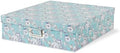 Soul & Lane - Floral Photo Storage Box, 14.8x13x3.7 In, Blue Cottage by SoulLane