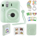 Fujifilm Instax Mini 12 Instant Camera with Case, Decoration Stickers, Frames, Photo Album and More Accessory kit (Mint Green) by FUJIFILM