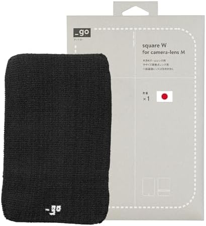Camera Lens Cover, Square W, Made in Japan, M, Dark Gray by PACKINGKNIT_GO