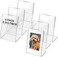 6 Pack Wallet Size Picture Frames,2.5x3.7 Acrylic Picture Frame,Mini Photo Frames for 3 in/3.5 In Mini Instant Films Photo Cards by HAPY+SHOP