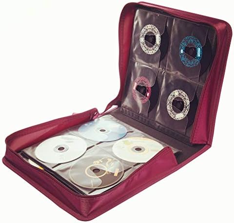 256 Capacity CD/DVD case Wallet, Storage,Holder,Booklet （Rose） - Image 3