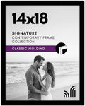 Americanflat 14x18 Picture Frame with Polished Plexiglass - Signature Collection - Gallery-Style Frames Made of Engineered Wood - Photo Frame for Wall Display - Black by Americanflat