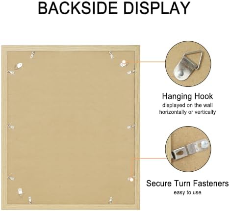 20x24 Wood Picture Frame Set of 4, Wall Mount for Home Decor, Natural - Image 6