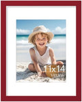 Vittanly 11x14 Picture Frame Made of Solid Wood for Wall or Tabletop, Red by Vittanly