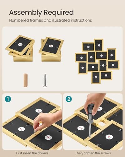 SONGMICS 12-Pack 4 x 6 Collage Picture Frames with Glass Front - Image 3