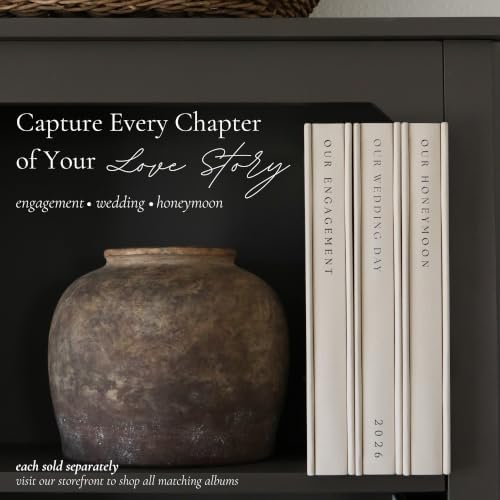 Honeymoon Photo Album Book 400 4x6 Photos Linen Scrapbook Keepsake Binder - Image 5