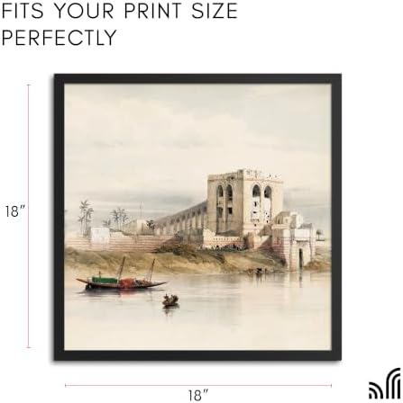 Americanflat 18x18 Poster Frame - Slim Molding - Black - Image 2
