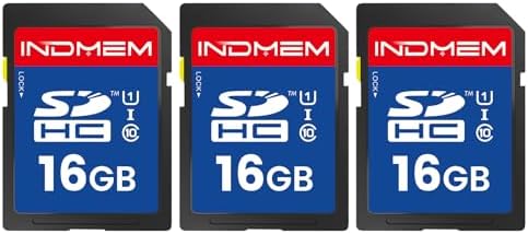 16GB SD Card (3 Pack), C10 SDHC UHS-I Memory Cards U1 Class 10 High-Speed Full 4K HD Video Compatible with Digital Point-and-Shoot Cameras, HD Camcorders, DSLR and PC by elecacc