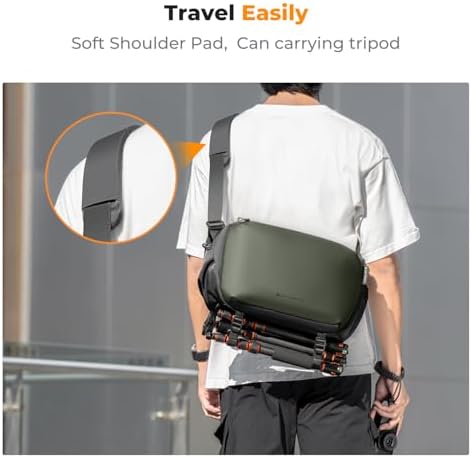 K&F CONCEPT Large Camera Sling Bag, Everyday Shoulder Bag - Image 6