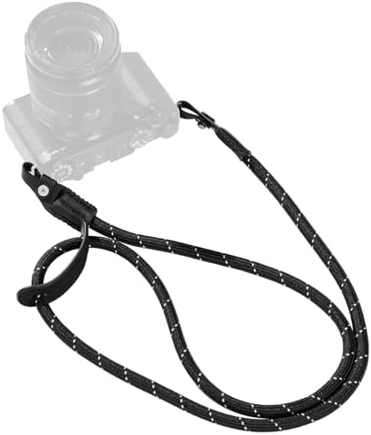 SMALLRIG Rope Camera Neck Shoulder Strap, Adjustable Braided Shoulder Strap with O-Ring and Leather Pad by SmallRig