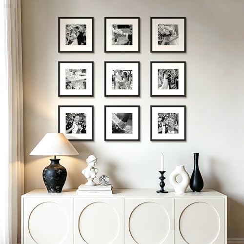 upsimples 12x12 Picture Frame, Gallery Wall Frames Set of 5, Black - Image 3