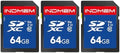 64GB SD Card 3Pack, High Speed up to 90M/S, C10/U3/V30, SDXC Memory Cards by elecacc