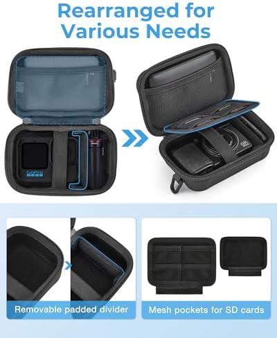 BAGSMART Digital Camera Case, Small Camera Bag with 2 Carrying Ways, Grey - Image 2