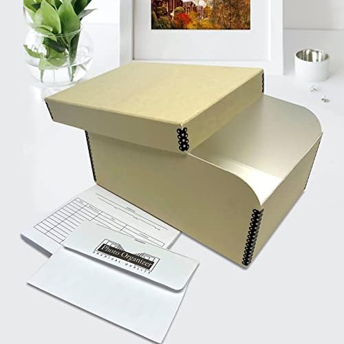 Lineco 4x6 Photo Storage Box, with 12 Envelopes, 5.5x7.5x11, Tan, 2 Pack - Image 2