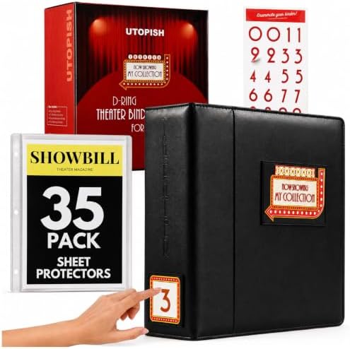 UTOPISH Show-Bill Binder - Large Broadway Program Album, 35 Sleeves by UTOPISH