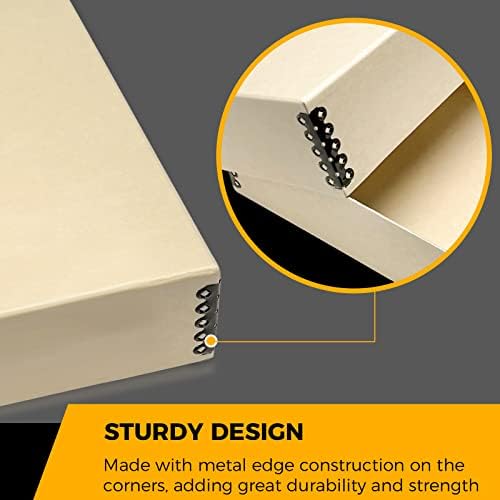 Golden State Art, Archival Storage Box, Tan-9x12x3 Inch, Pack of 2 - Image 4