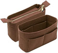 LEXSION Organizer,Bag Organizer,Insert purse organizer with 2 packs in one set fit NeoNoe Noé Series perfectly Brown by LEXSION
