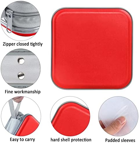 Siveit CD/DVD Cases 40 Capacity Disc Storage Binder for Car(Red) - Image 2