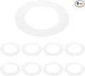 PATIKIL 3.6" ID 5" OD Plastic Trim Ring, 8 Pcs Ceiling Light Goof Rings Matte Circular Light Cover Lighting Fixture for Ceiling Wall Recessed Can Downlights, Translucent Matte White by PATIKIL