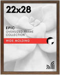 Americanflat 22x28 Poster Frame - Mahogany Engineered Wood with Polished Plexiglass - Wide Picture Frame for Vertical or Horizontal Wall Display - Epic Collection - Mahogany by Americanflat