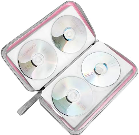 Siveit CD DVD Cases 96 Capacity Disc Storage Binder for Car(Light Pink) - Image 5