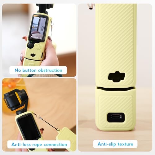 Silicone Case for DJI Osmo Pocket 3/Xtra Muse, Yellow - Image 5