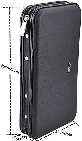 CD Case, 72 Capacity Heavy Duty Wallet, DVD Holder for Car, Hard Shell Sturdy case, VCD Disk Holder, Disc Binder, Booklet, Protective Blu-ray Wallet (72 Capacity,Black) - Image 2