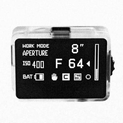 Rechargeable Camera Light Meter, 30° FOV Digital Photography Exposure Meter, Cold Shoe Mount, Large OLED Screen, Dual Metering Modes, for Vintage Film Cameras by THYXGS