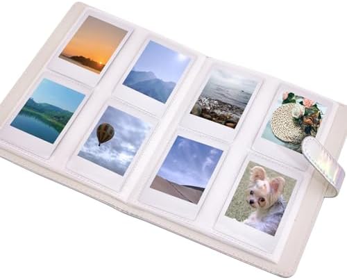 Accessories Bundle Kit Compatible with Fujifilm Instax Mini 13 12 11 9 8 90 70 Instant Camera, Include Album, Film Stickers, Photo Frames, Hanging Frame, Strap (Bright Silvery) - Image 2