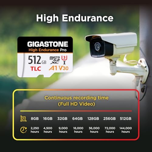 [5-Yrs Free Data Recovery] GIGASTONE 512GB Micro SD Card, TLC High Endurance Pro, Speed Up to 140/120 MB/s, Compatible with REDTIGER Rove VIOFO VANTRUE PRUVEEO Dash Cam, MicroSDXC UHS-I A1 V30 U3 - Image 7