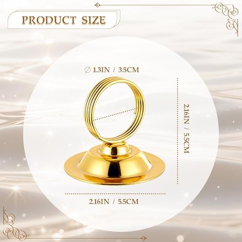 Urban Deco 16 PK Table Card Holder Place Card Holders Steel Card Holders for Photos, Food Signs, Memo Notes, Weddings, Restaurants, Birthday（Gold） - Image 2