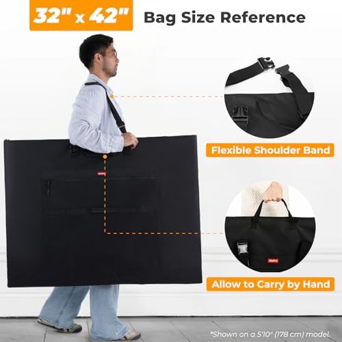 Nicpro Light Weight Art Portfolio Bag, 32x42” Waterproof Art Portfolio Case - Image 3