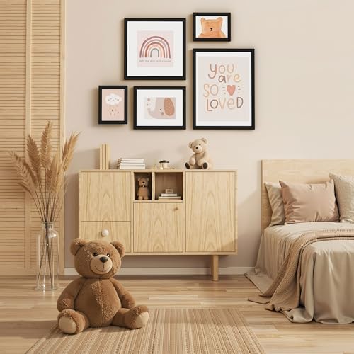 Vittanly 12x12 Picture Frame Made of Solid Wood for Wall Mounting, Black - Image 6