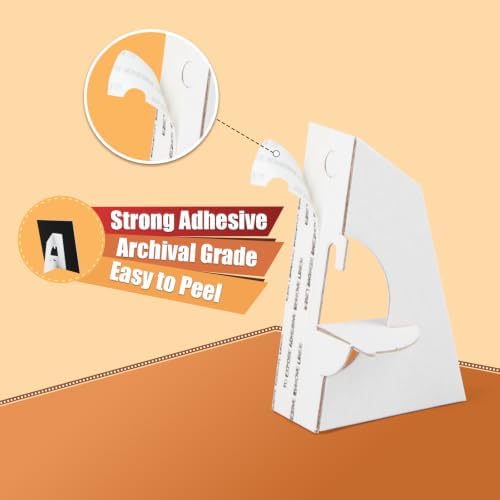 Lineco Cardboard Easel Backs, Self Stick Stand, 3 Inch, White, 25 Pack - Image 4