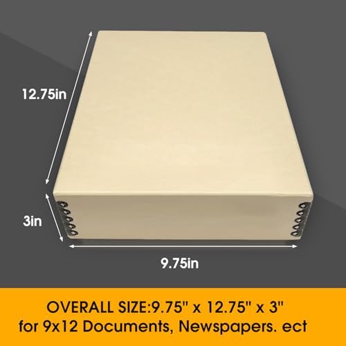 Golden State Art, Archival Storage Box, Tan-9x12x3 Inch, Pack of 2 - Image 2