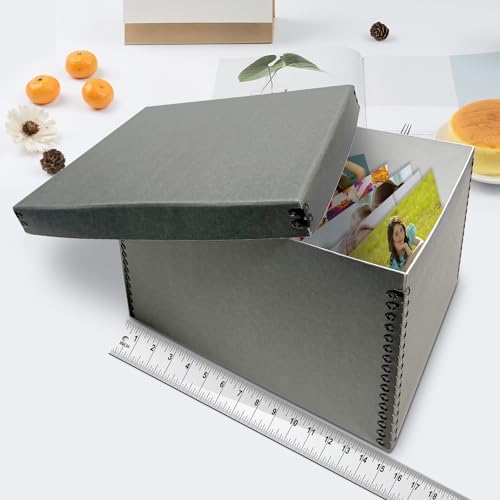 Lineco Record Storage Box 12x15x10 inch, Acid-Free Gray Boxboard, 1 Pack - Image 3