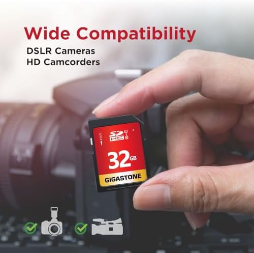 GIGASTONE 32GB SD Card 10-Pack UHS-I U1 Class 10 SDHC Memory Card High-Speed up to 80MB/s Full HD Video Compatible with Digital Camera, SPYPOINT TACTACAM WOSPORTS Trail Camera, with 10 Mini Cases - Image 5