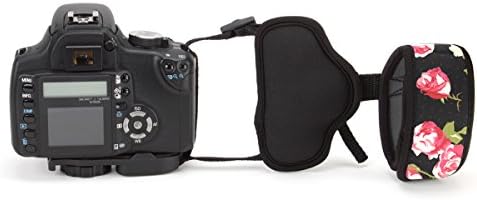 USA Gear DualGRIP Professional Grip Camera Hand Strap with Neoprene Design and Metal Plate - Compatible with Canon, Fujifilm, Nikon, Sony, and more DSLR, Mirrorless, Point & Shoot Cameras (Floral) - Image 3