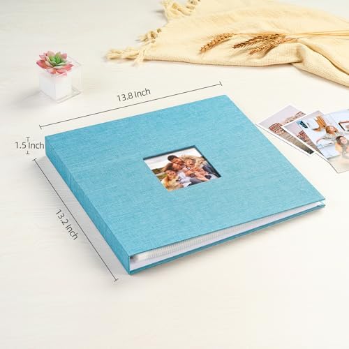 Mublalbum 12x12 Inch 3 Ring DIY Scrapbook Photo Album 80 Pages, Blue - Image 2