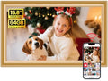 64GB 15.6" Frameo Digital Picture Frame WiFi, Large Electronic Photo Frames Golden 1920 x 1080 IPS FHD Touch Screen, Send Photos from Your Phone from Anywhere, Best Gifts for Family and Friends by BIGASUO