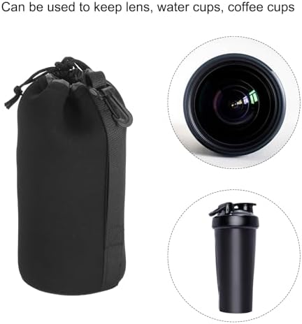 PATIKIL Camera Lens Bag, 2x 3.5" IDx9.8 H Neoprene Lens Pouch with Thick Protective Lenses for DSLR, Black - Image 6