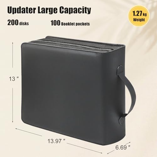 DVD Storage Binder 200 Discs, CD Case with Booklet Pockets, Large - Image 4