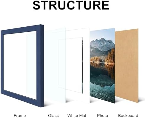11x14 Picture Frame Set of 4 with Real Glass, Wall Mount - Image 3