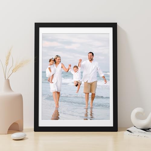 Vittanly 12x16 Picture Frame Made of Solid Wood for Wall Mounting, Black - Image 4