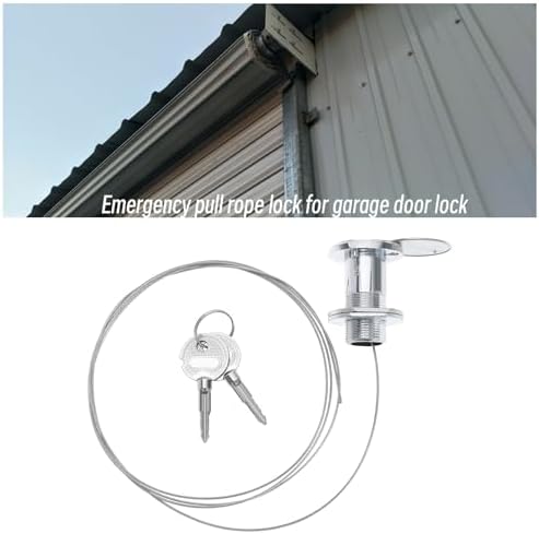 Emergency Garage Door Lock with Steel Wire and 2 Keys for Roller Shutter Doors and Garage Doors Lock Replacement Copper - Image 2