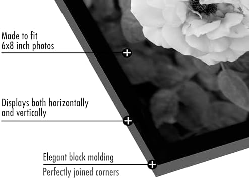 Americanflat 6x8 Picture Frame 5-Pack - Slim Molding - Black - Image 4
