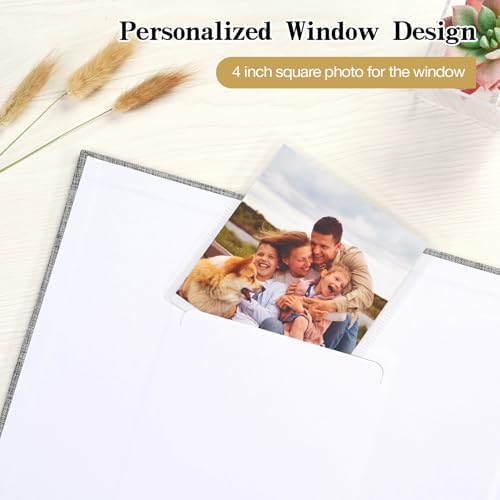 Mublalbum 12x12 Inch 3 Ring DIY Scrapbook Photo Album 80 Pages, Grey - Image 3